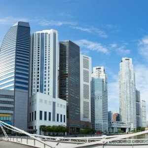 Modern office buildings Skyscraper Business Office Corporate building.